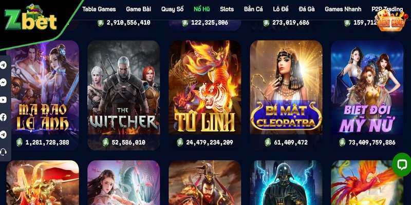 Nổ hũ ZBET nổi bật với sự độc đáo và lôi cuốn