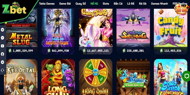 Nổ hũ ZBET mang đến các nhiều tựa game hấp dẫn